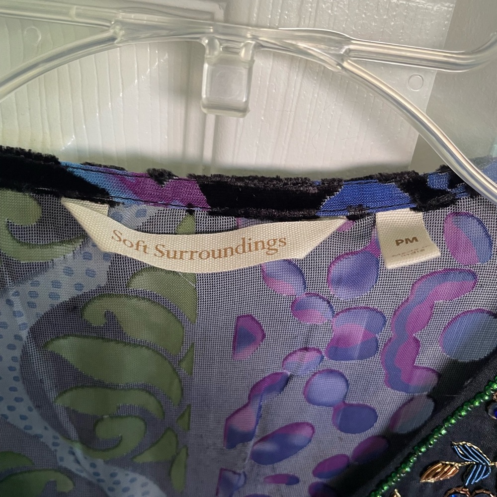 Soft Surroundings Vibrant Purple and Blue Tunic - Picture 3 of 5